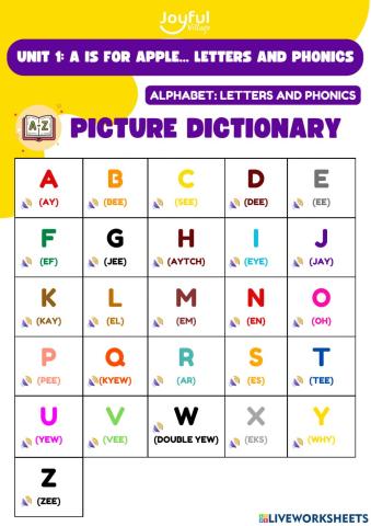 A is for apple: Letters and Phonics