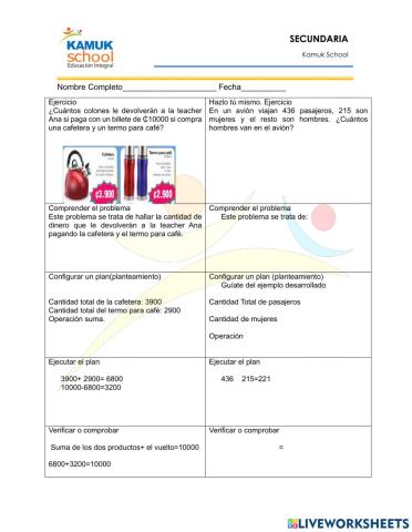 Resolución de problemas Polya 1