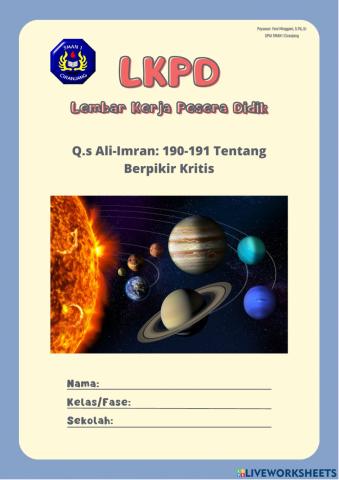 Berfikir kritis (Q.s ali-Imran: 190-191