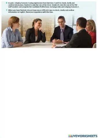 Checking and Clarifying - Role-play