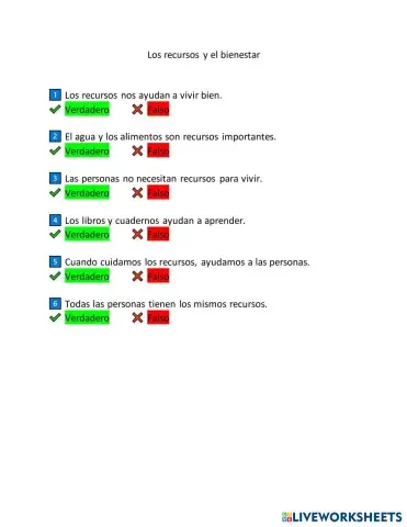 Los recursos y el bienestar Actividad interactiva en liveworksheets.pdf