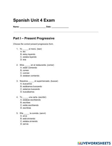 Spanish Unit 4 Exam.pdf