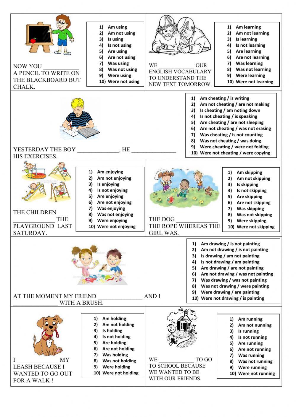 Present continuous or preterit continuous?