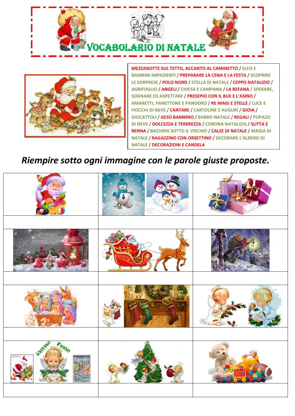VOCABOLARIO DI NATALE