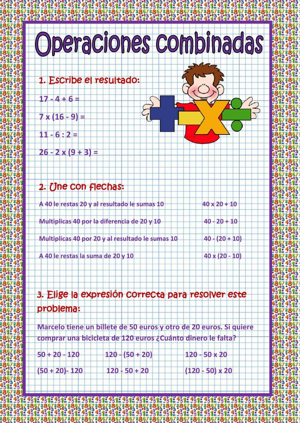 Operaciones combinadas Operaciones combinadas