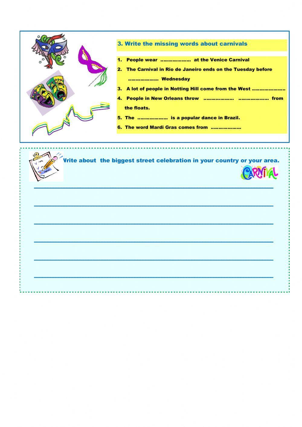 Carnival Celebrations Intermediate Level