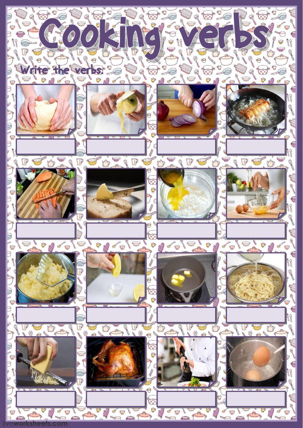 Cooking verbs (writing)