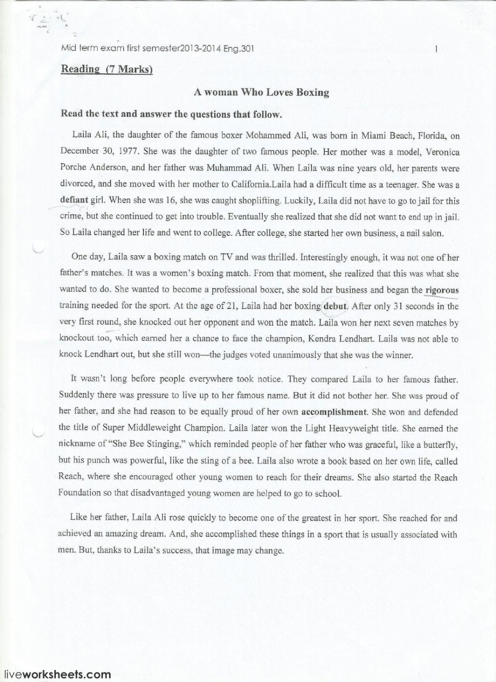 A woman Who Loves Boxing