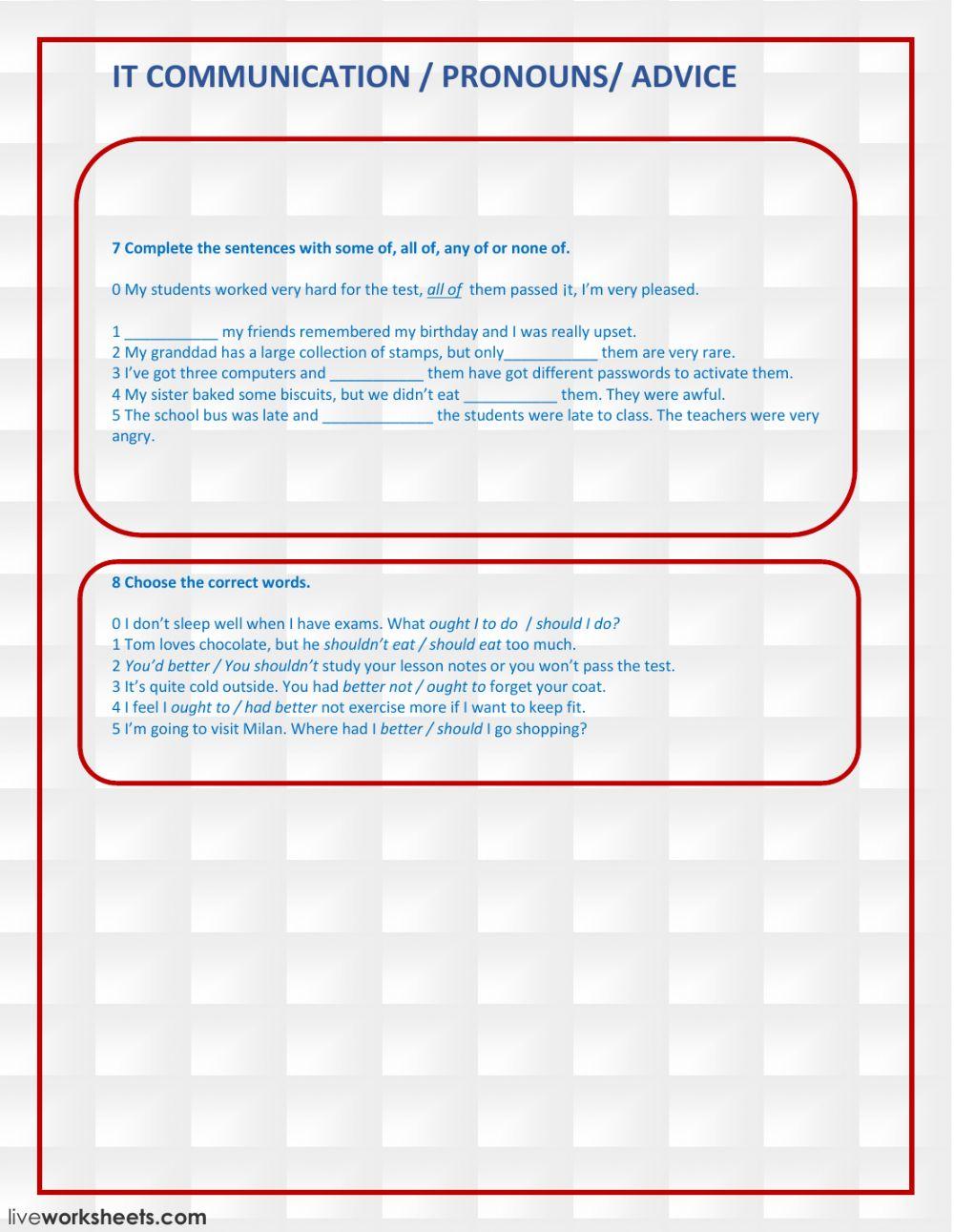 IT communication, pronouns and advice