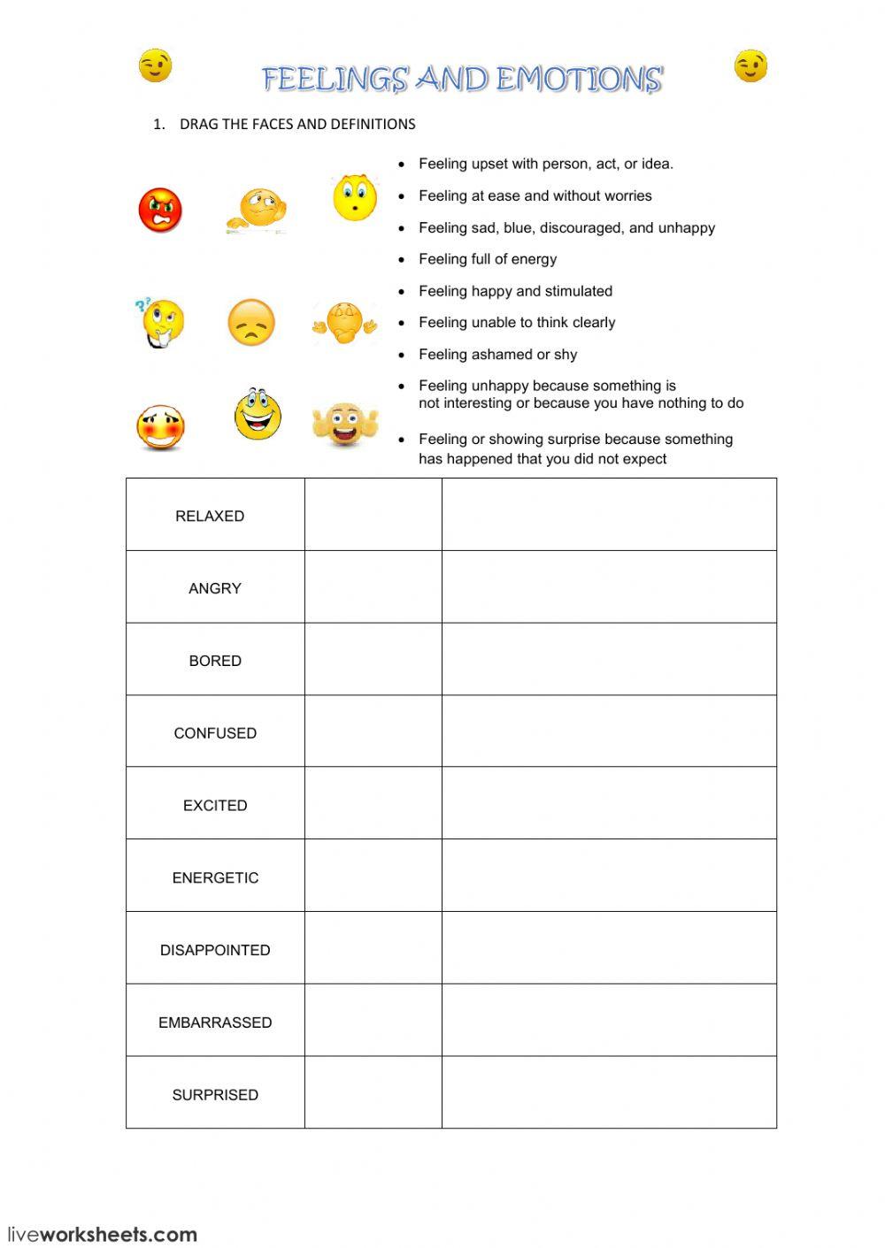 FEELINGS AND EMOTIONS