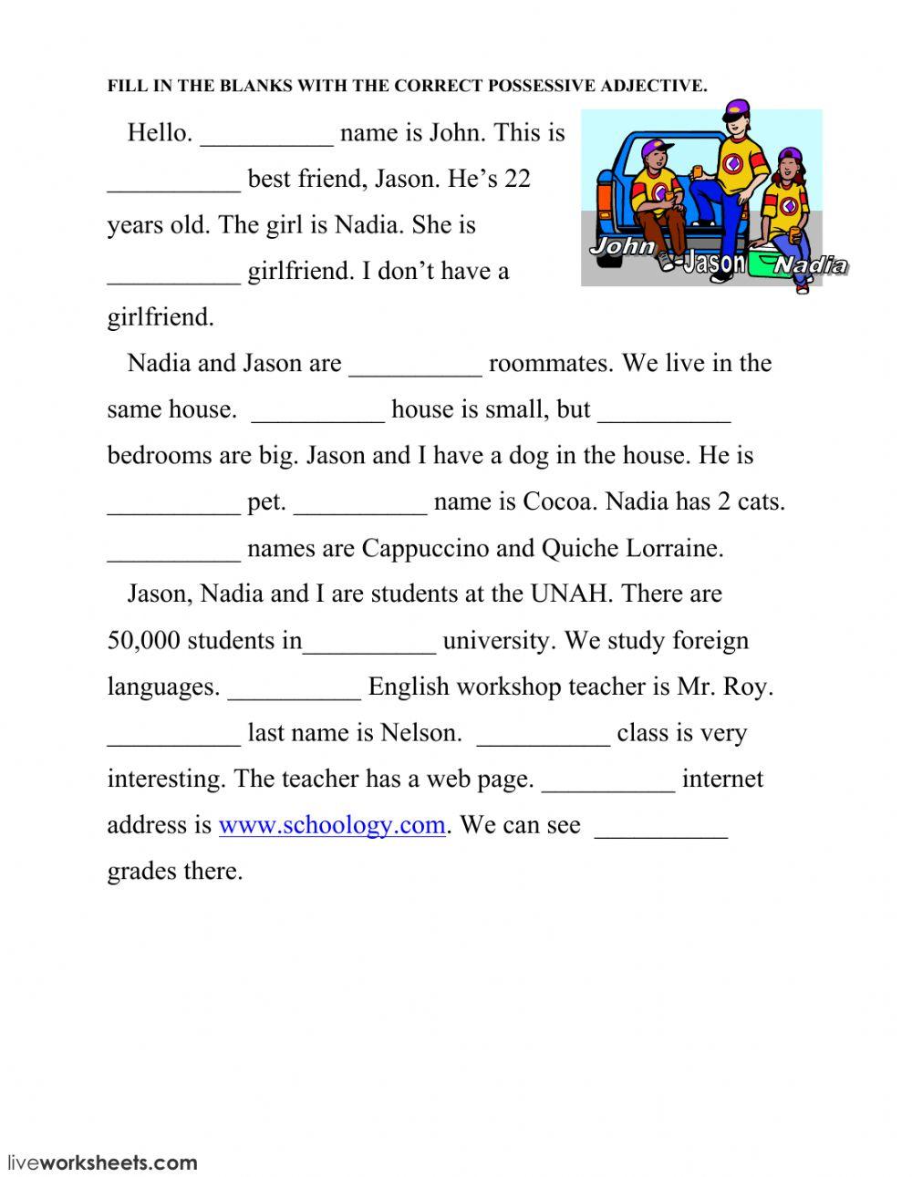 Possessive Adjectives