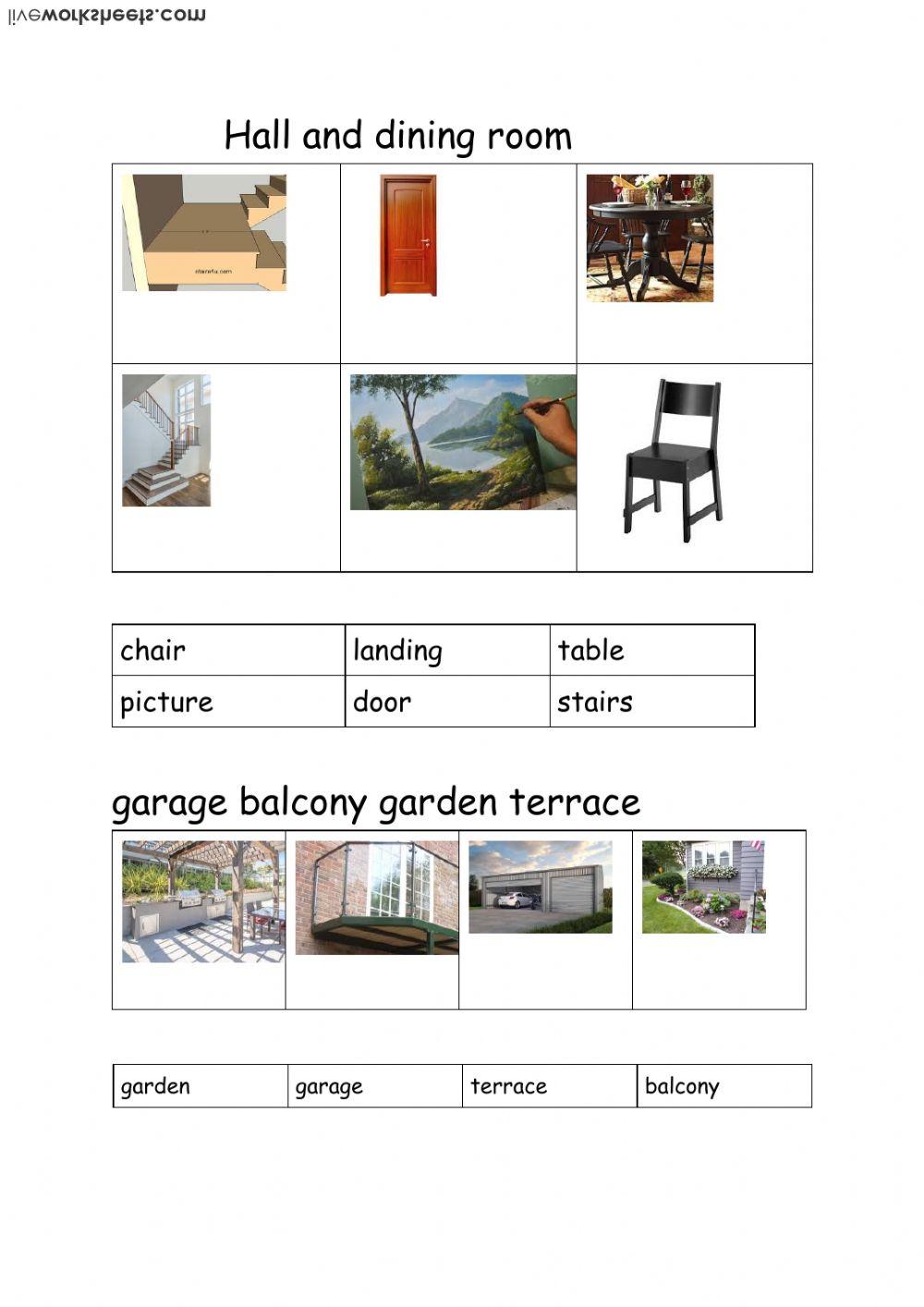 hall,dining room, stairs, terrace, balcony garden