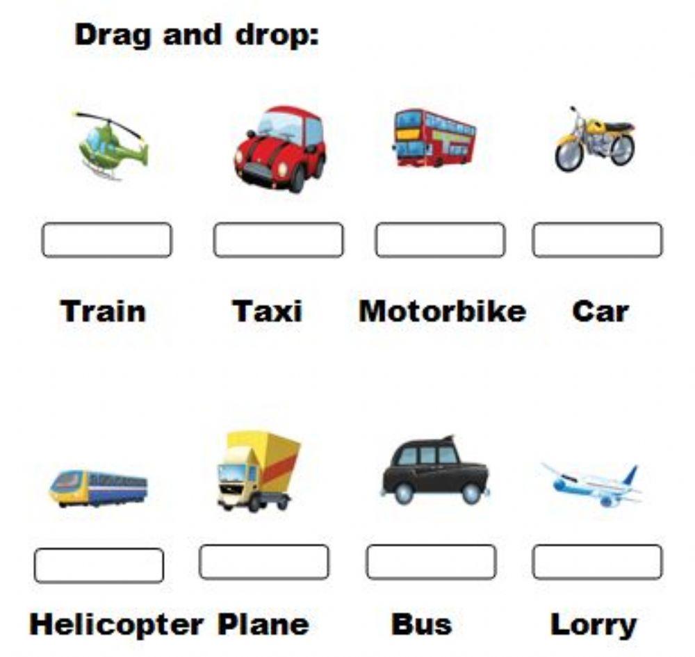 Transport. Drag and drop