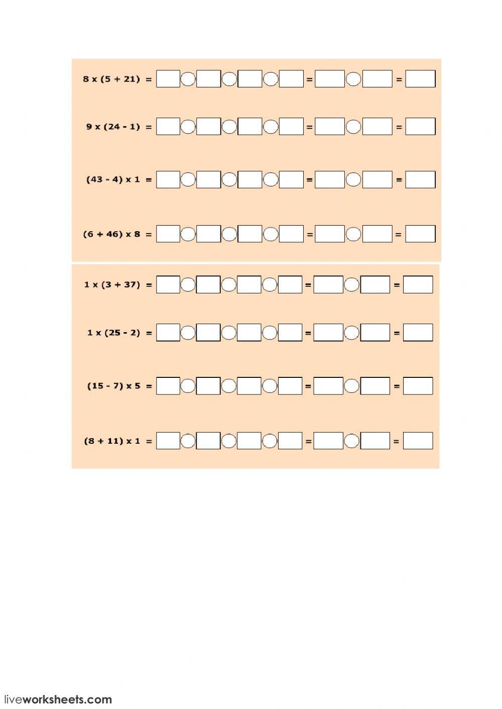 5-2-3 Eragiketak zenbaki arruntekin: Banatze-propietatea