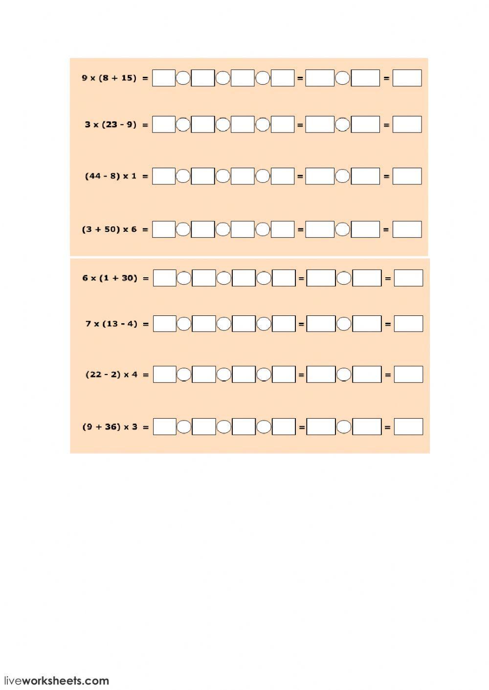 5-2-3 Eragiketak zenbaki arruntekin: Banatze-propietatea
