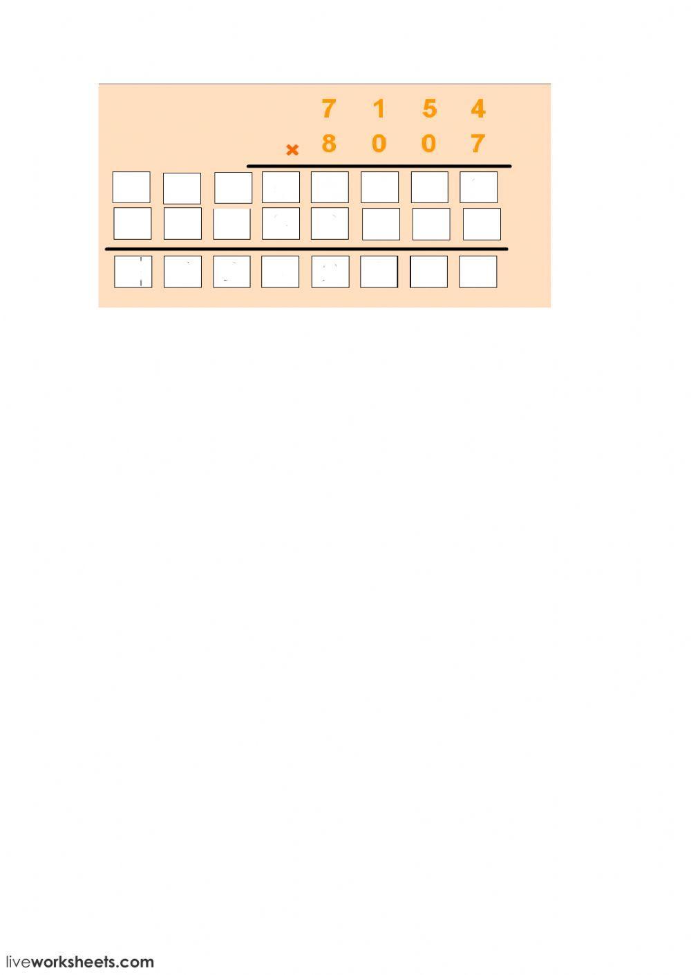 5-2-5 Eragiketak zenbaki arruntekin: Tarteko zeroak dituzten biderkatzaileekin biderkatu