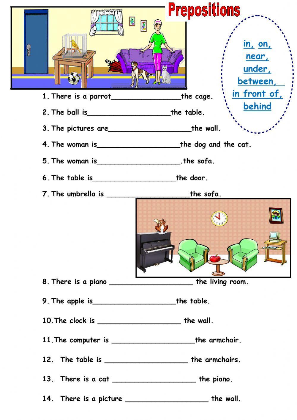 Prepositions of place