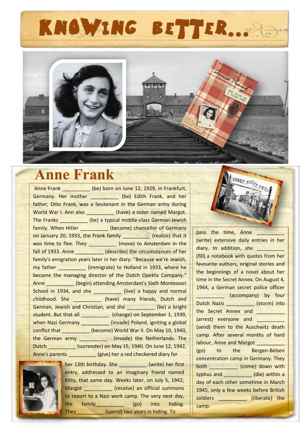 Knowing Better...Anne Frank