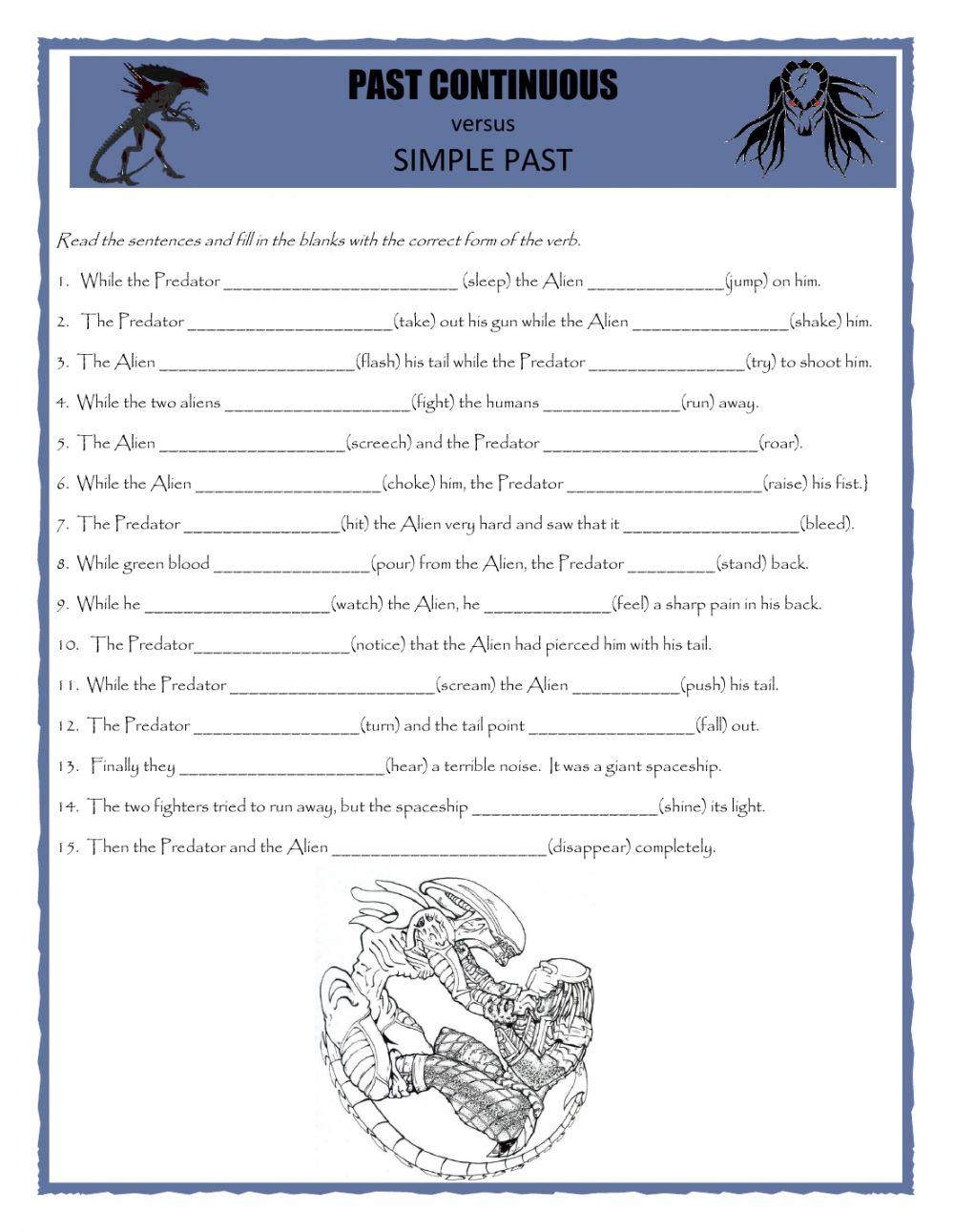 Past Continuous v Simple Past