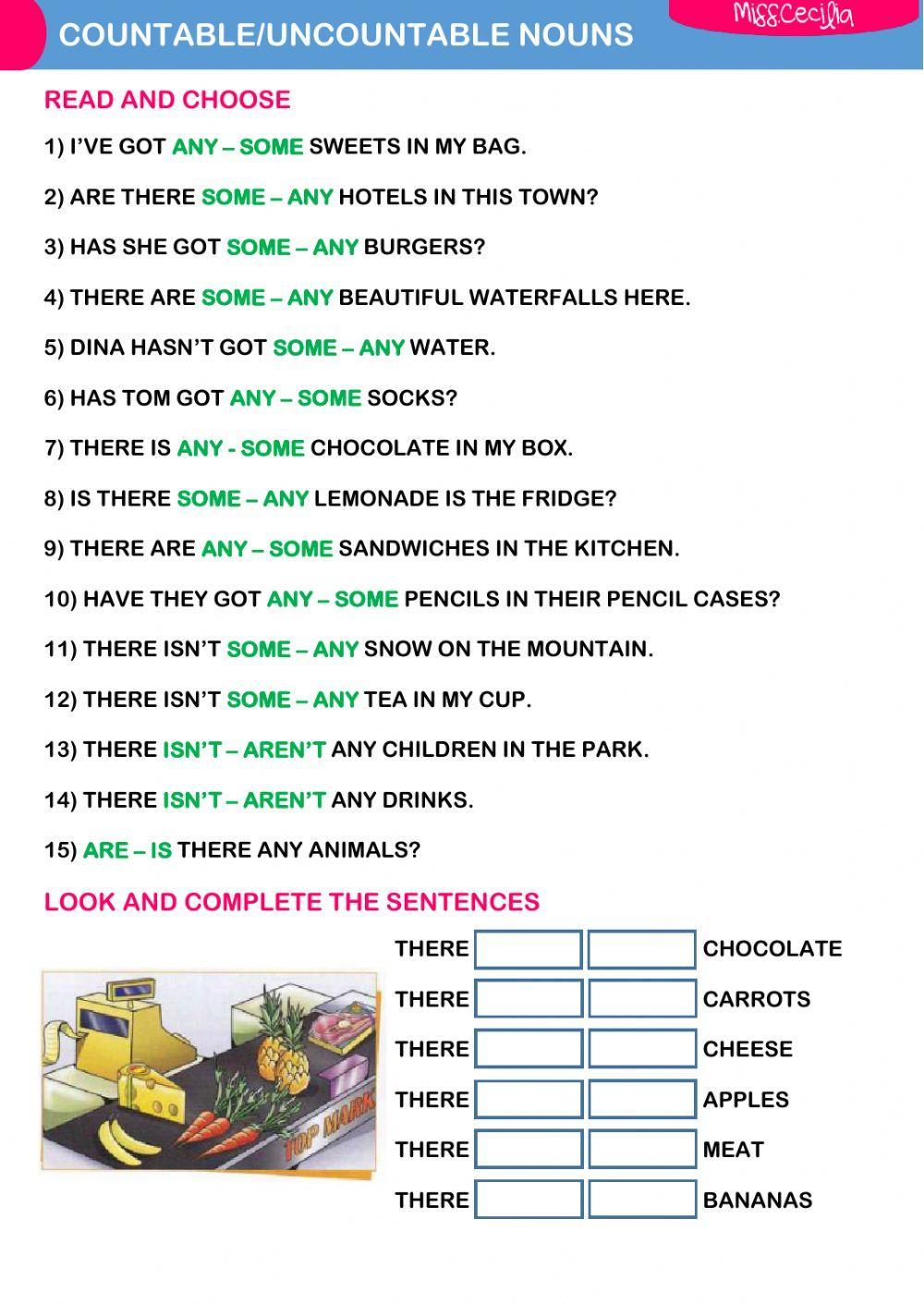 COUNTABLE-UNCOUNTABLE NOUNS COUNTABLE-UNCOUNTABLE NOUNS