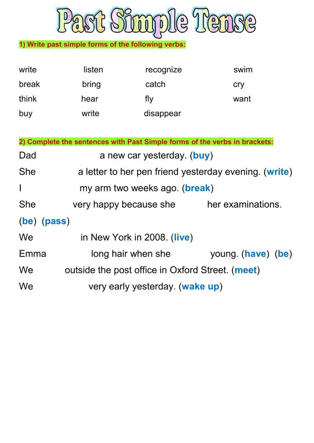 Past Simple Tense