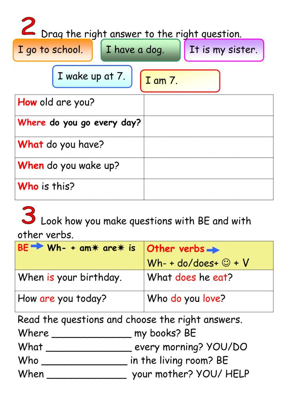 Question words Question words