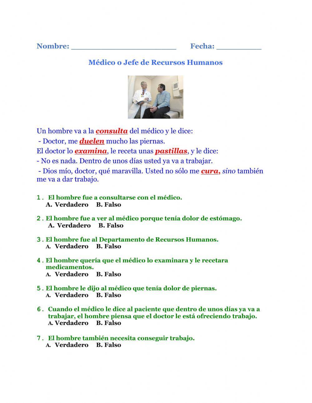 Chiste - Médico o Jefe de Recursos Humanos