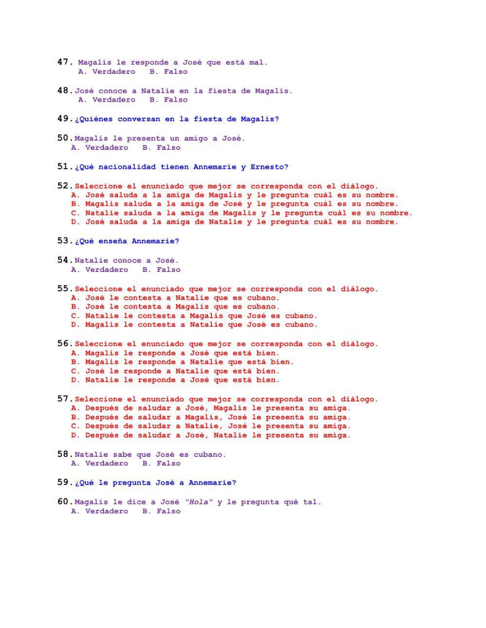 En la fiesta de Magalis 1 - Lenguaje Indirecto