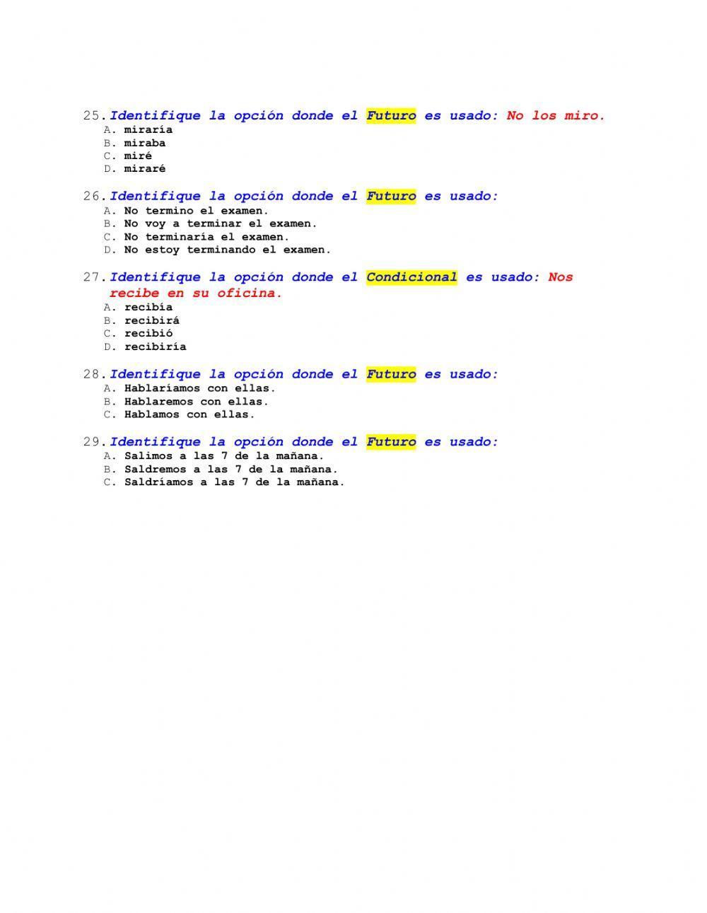 Futuro y Condicional