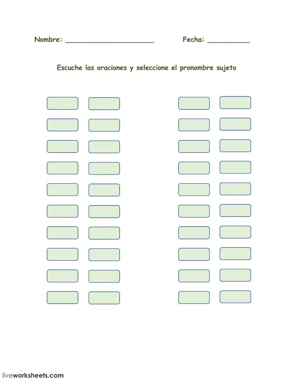 El verbo COMER -Escuche-Seleccione