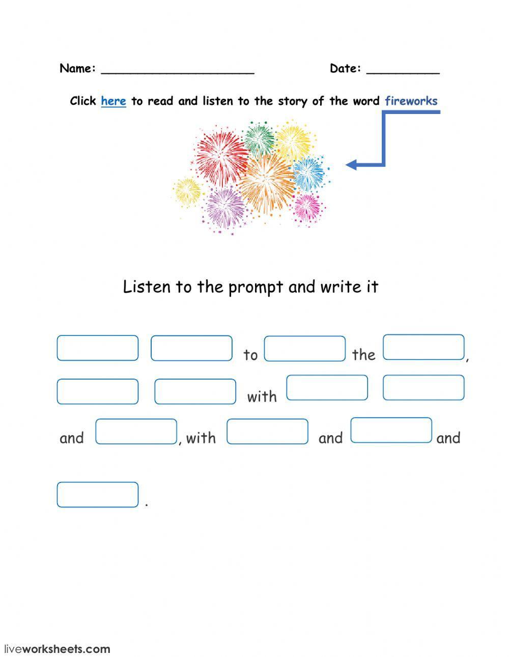 Word FIREWORKS and its story-2