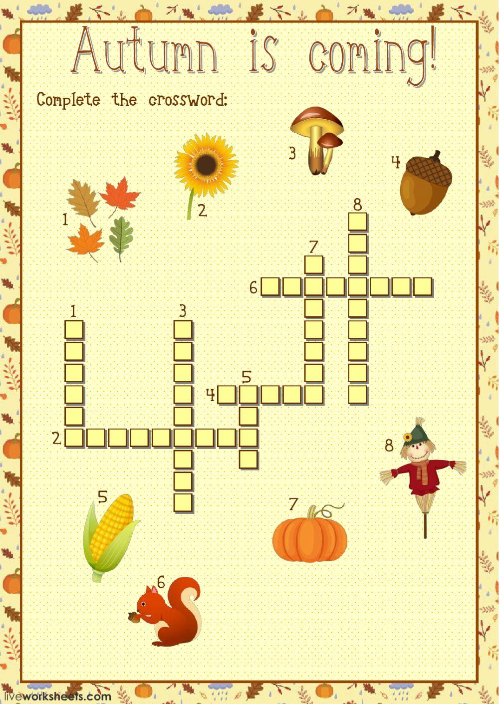 Autumn crossword