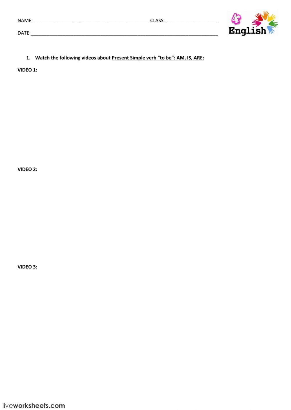 VIDEO PRESENTATION OF PRESENT SIMPLE AM-IS-ARE