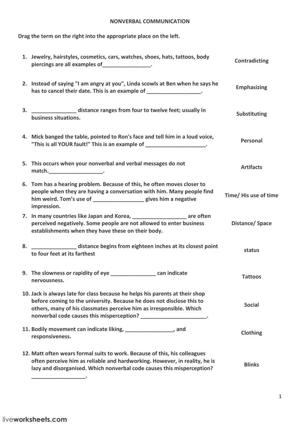 Nonverbal Communication