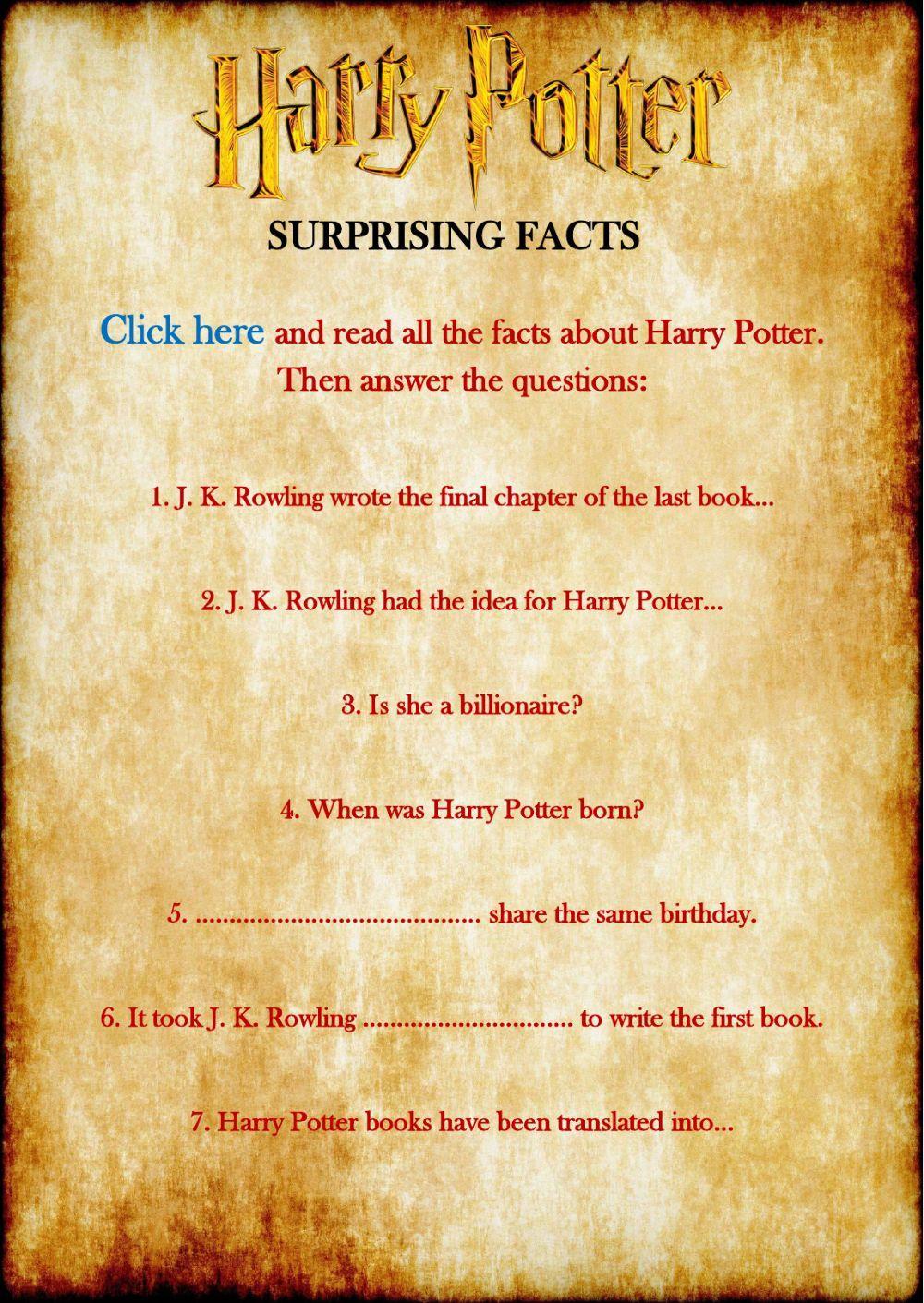 Harry Potter surprising facts