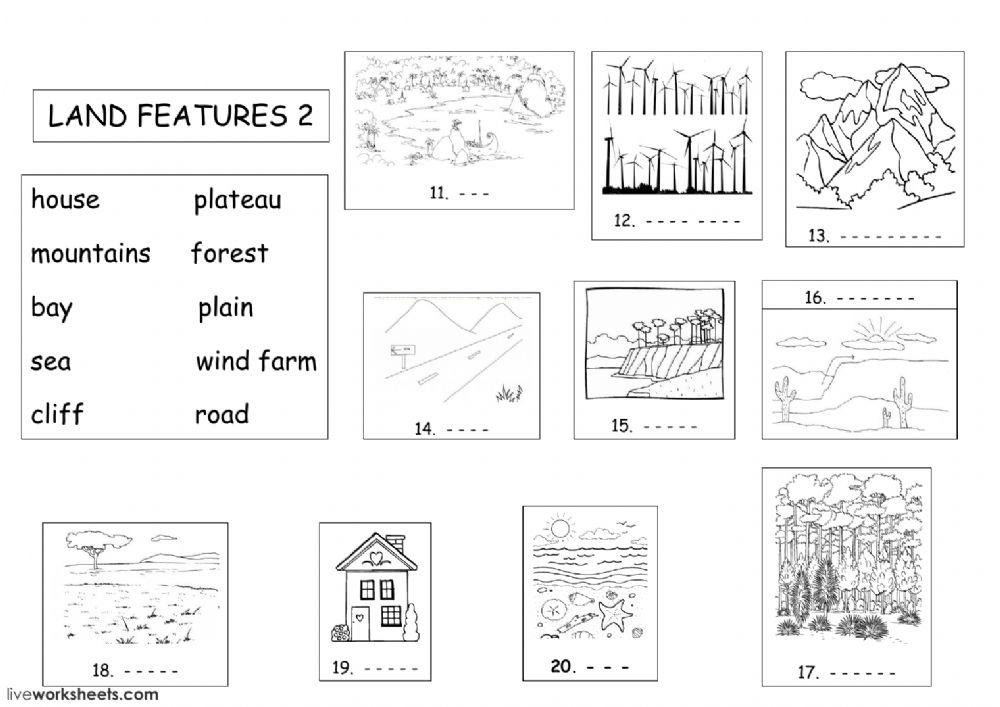 land features land features