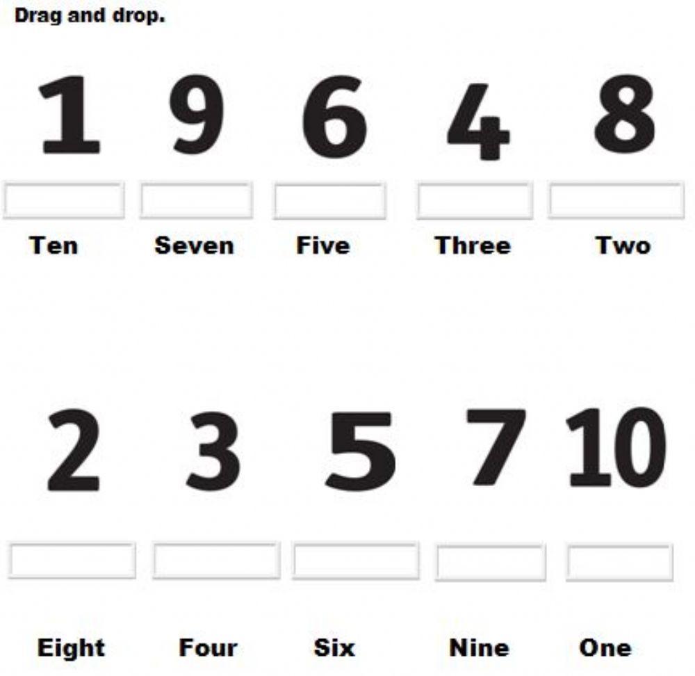 Numbers. Drag and drop.