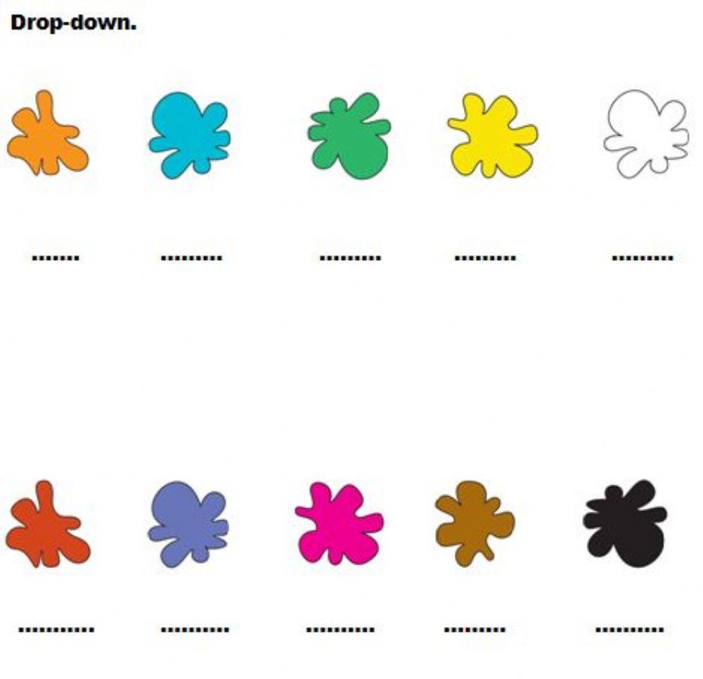 Colours. Drop down.