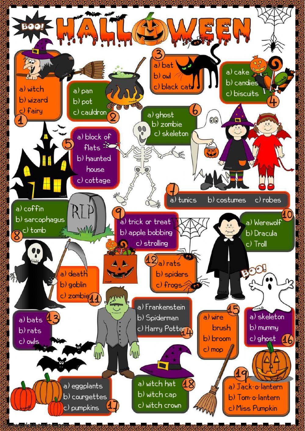 Halloween - vocabulary Halloween - vocabulary
