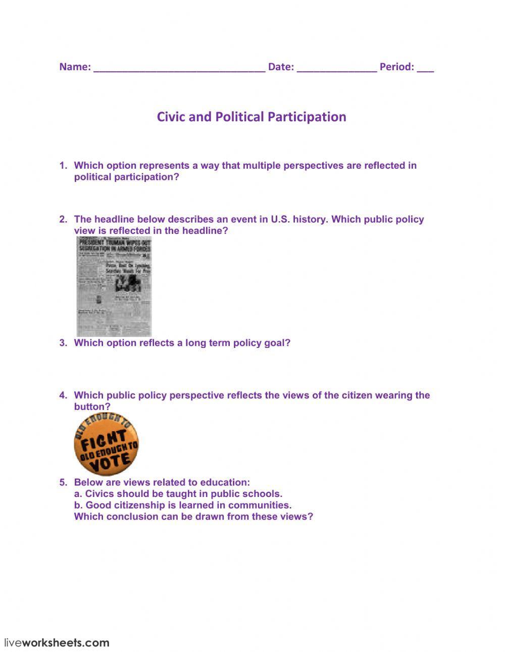 Civic and Political Participation