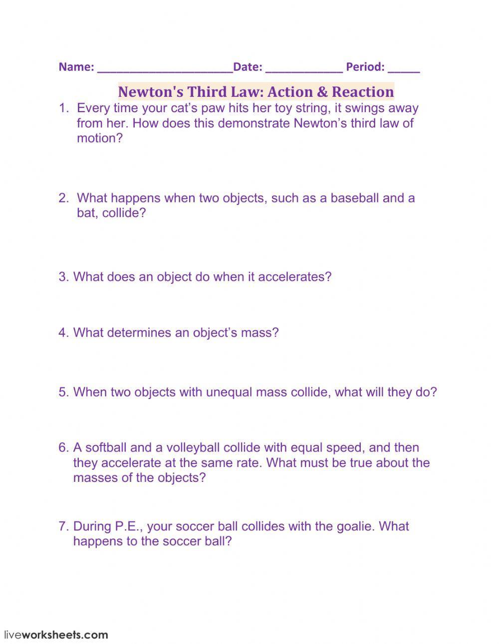 Newton's Third Law: Action - Reaction