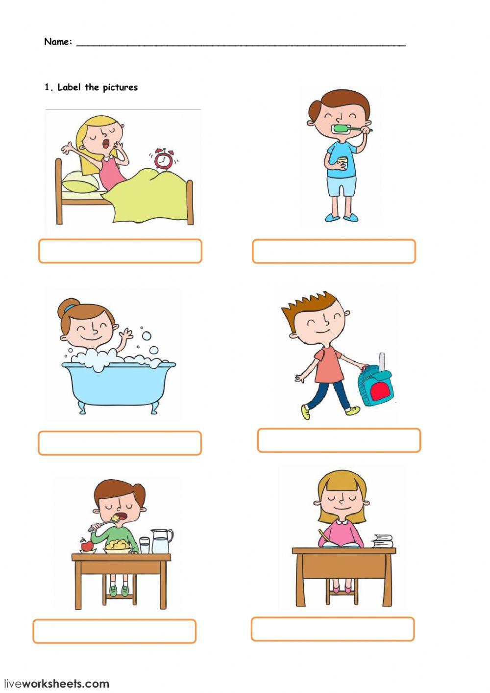 Routines | Free Interactive Worksheets | 5389892