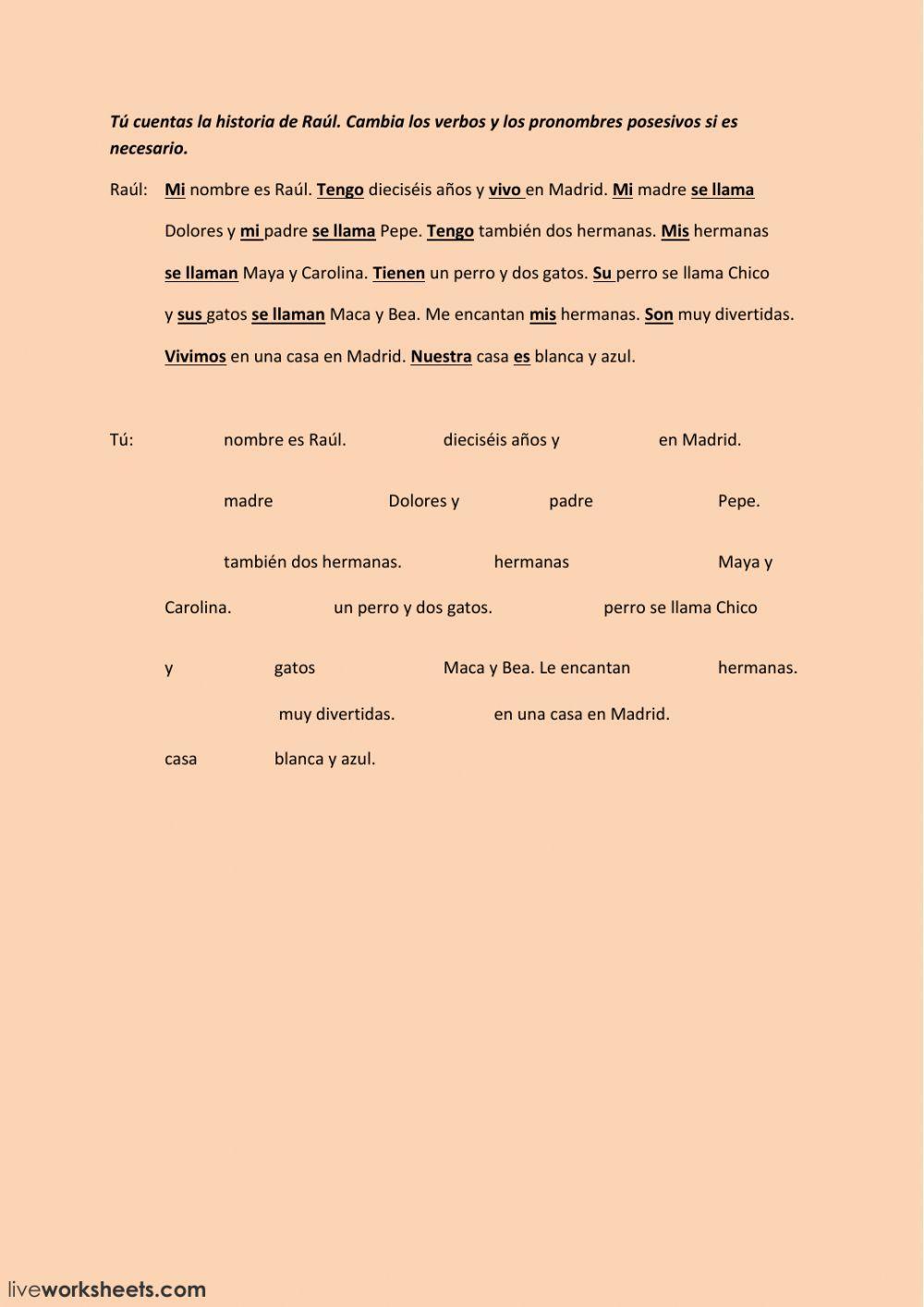 Pronombres posesivos