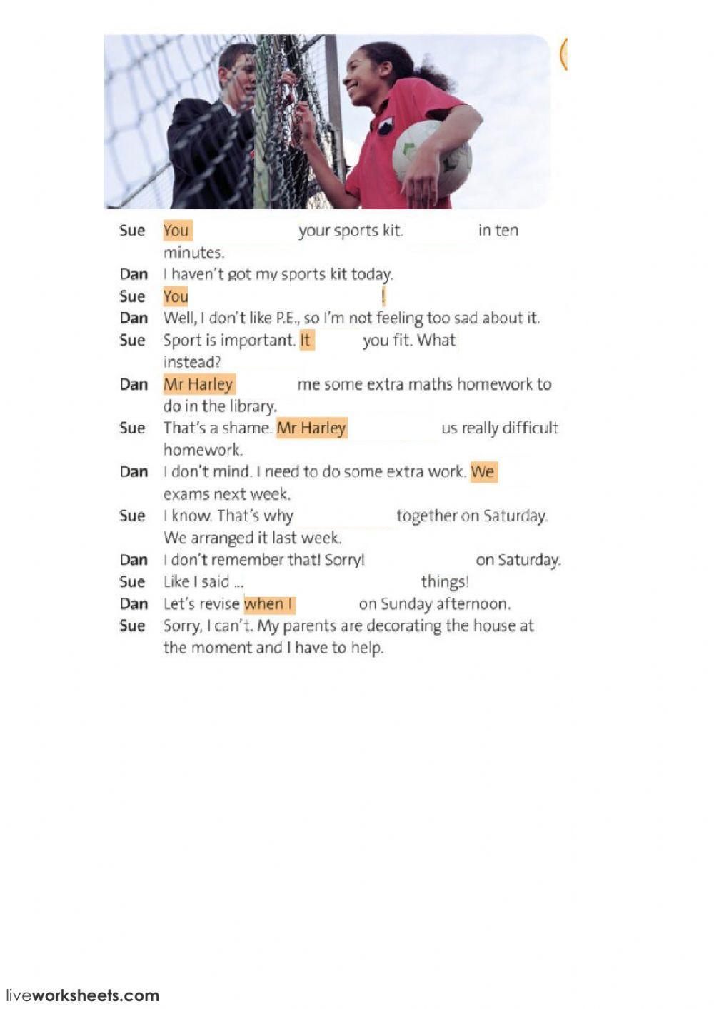 Present tense contrast. Solution 3rd.Int.