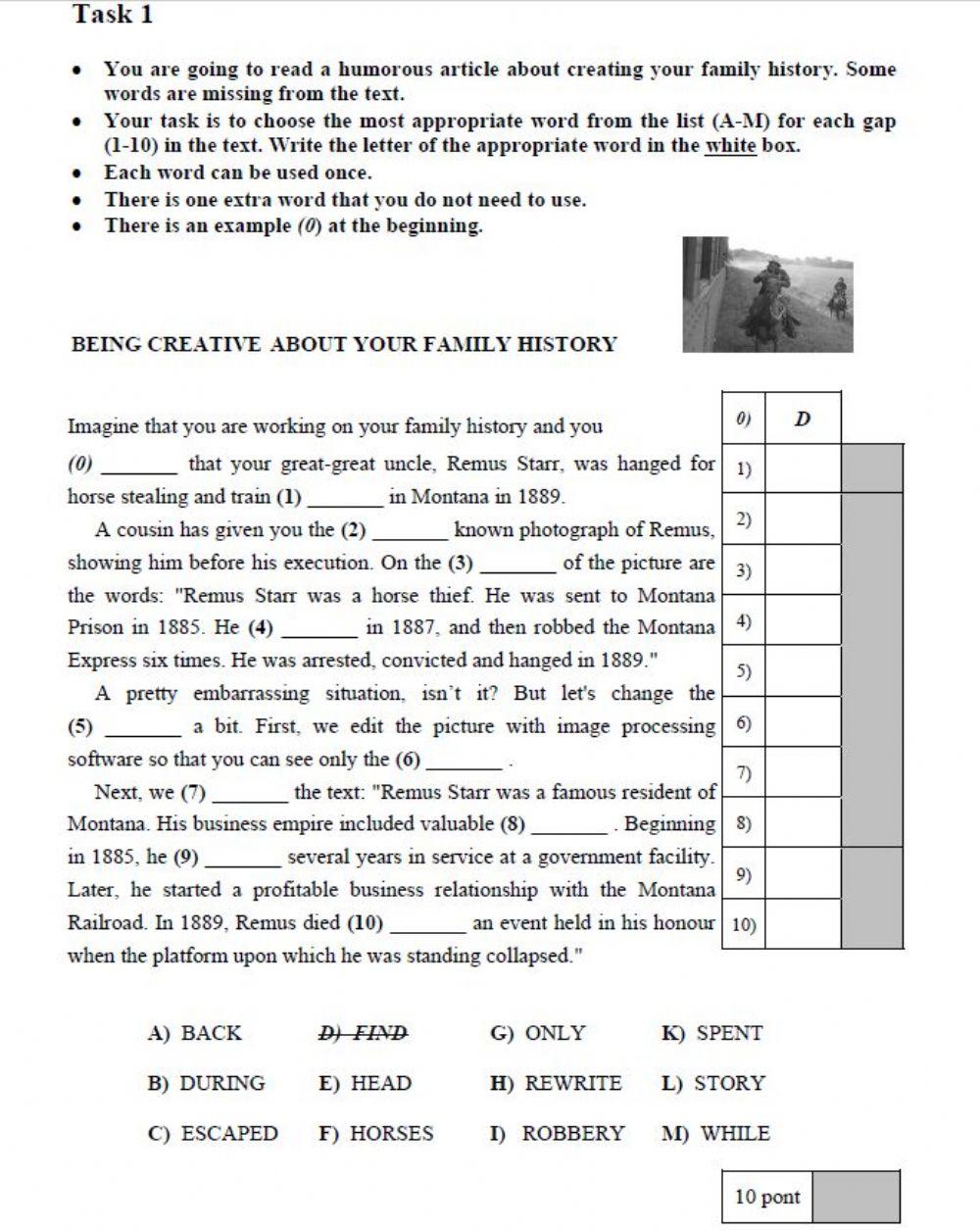 Matura exam, May 2009