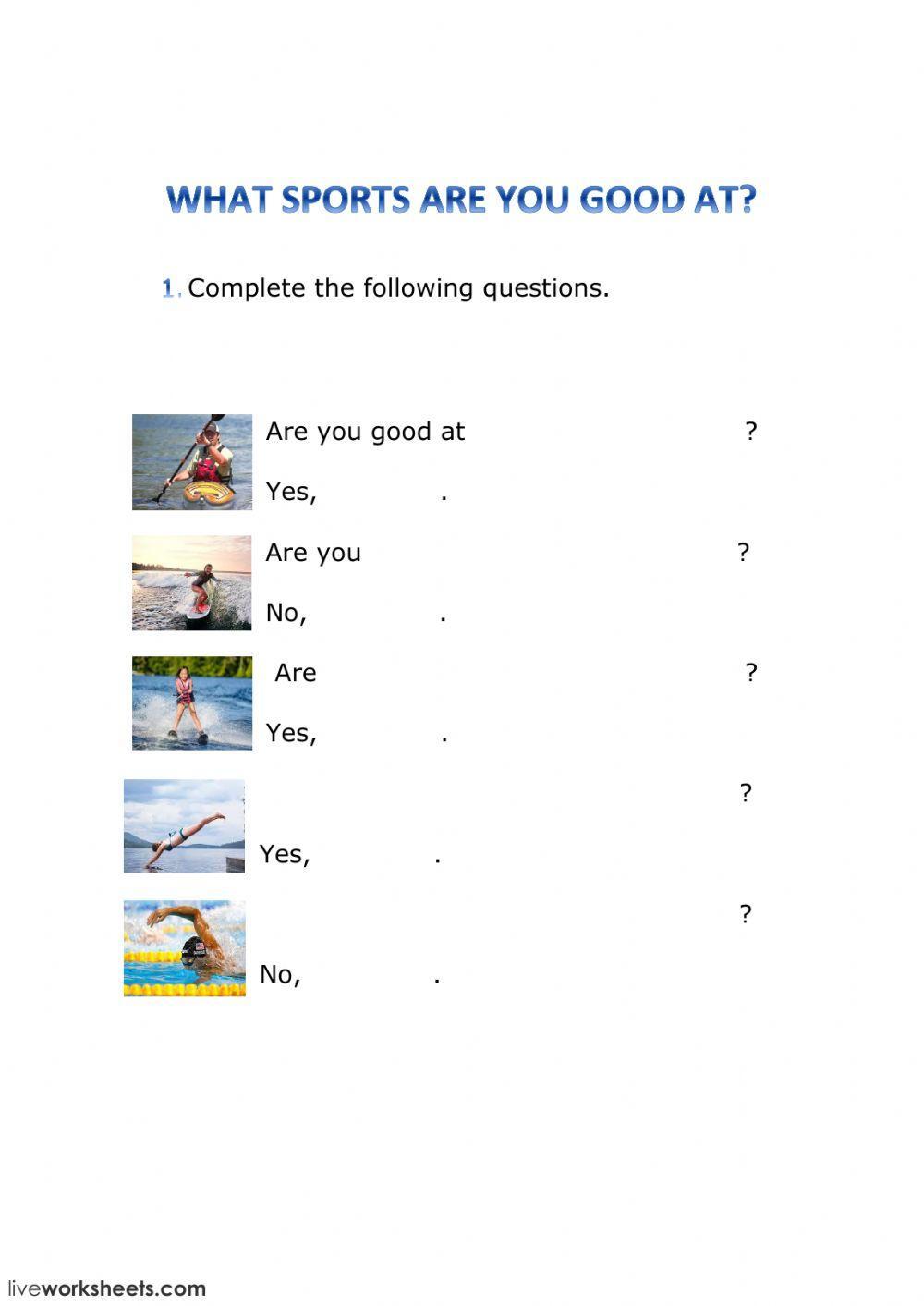 What sports are you at