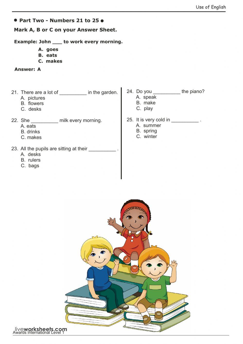 Awards Level 1 - June 2015
