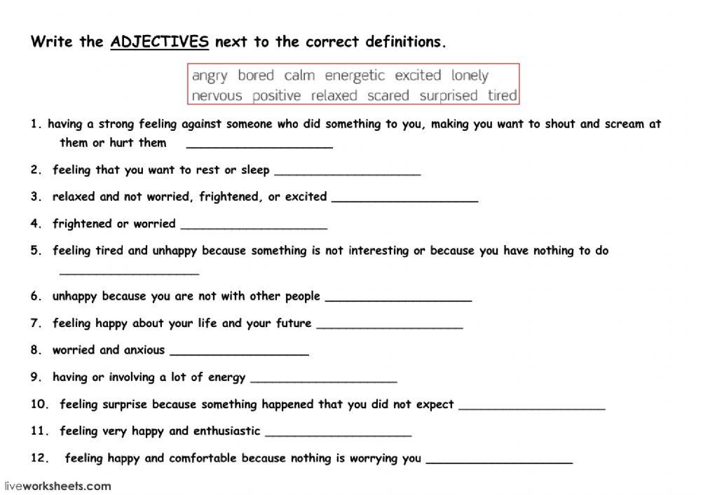 Adjectives Adjectives