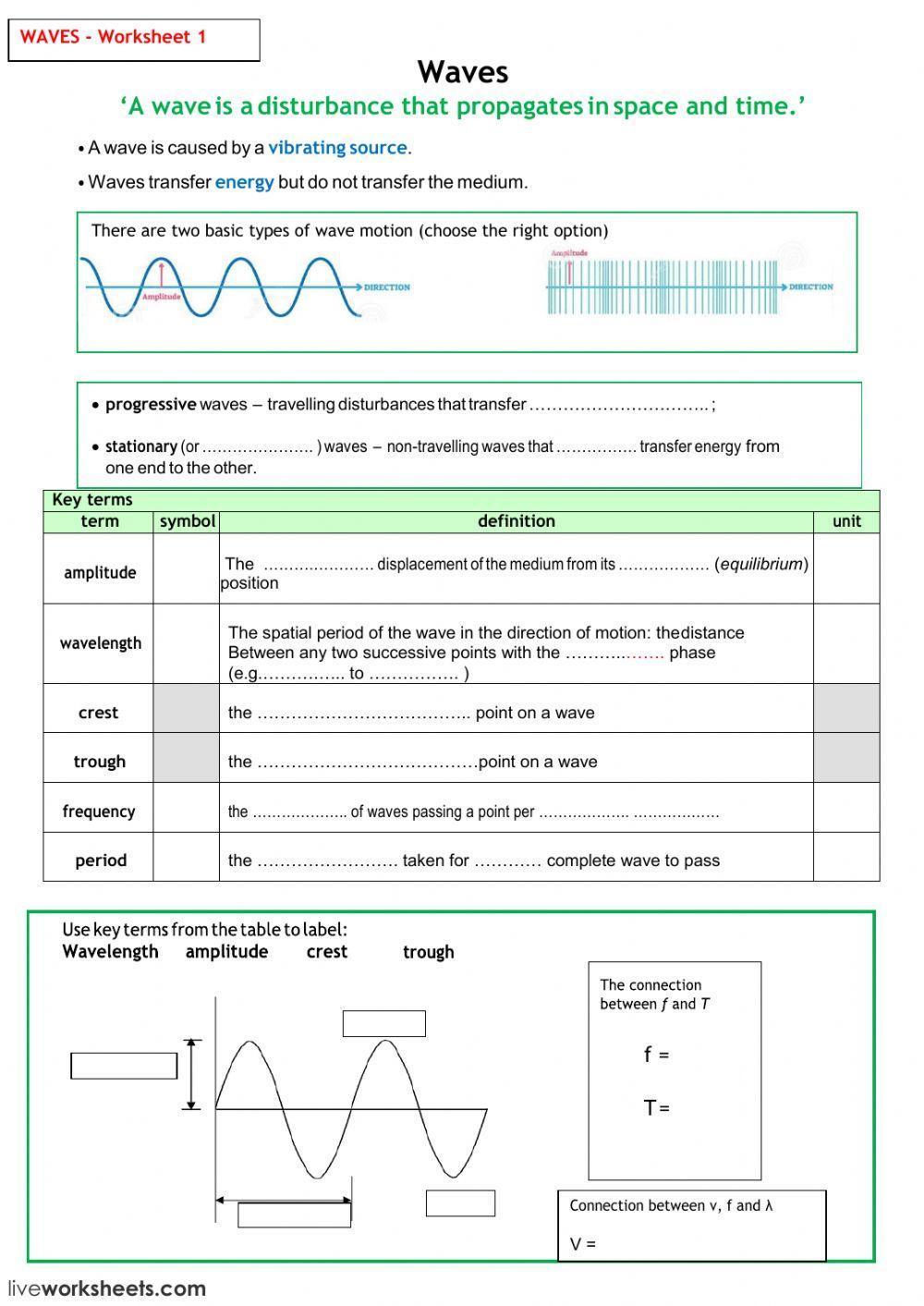 waves-1 worksheet | Live Worksheets waves-1-worksheet-live-worksheets