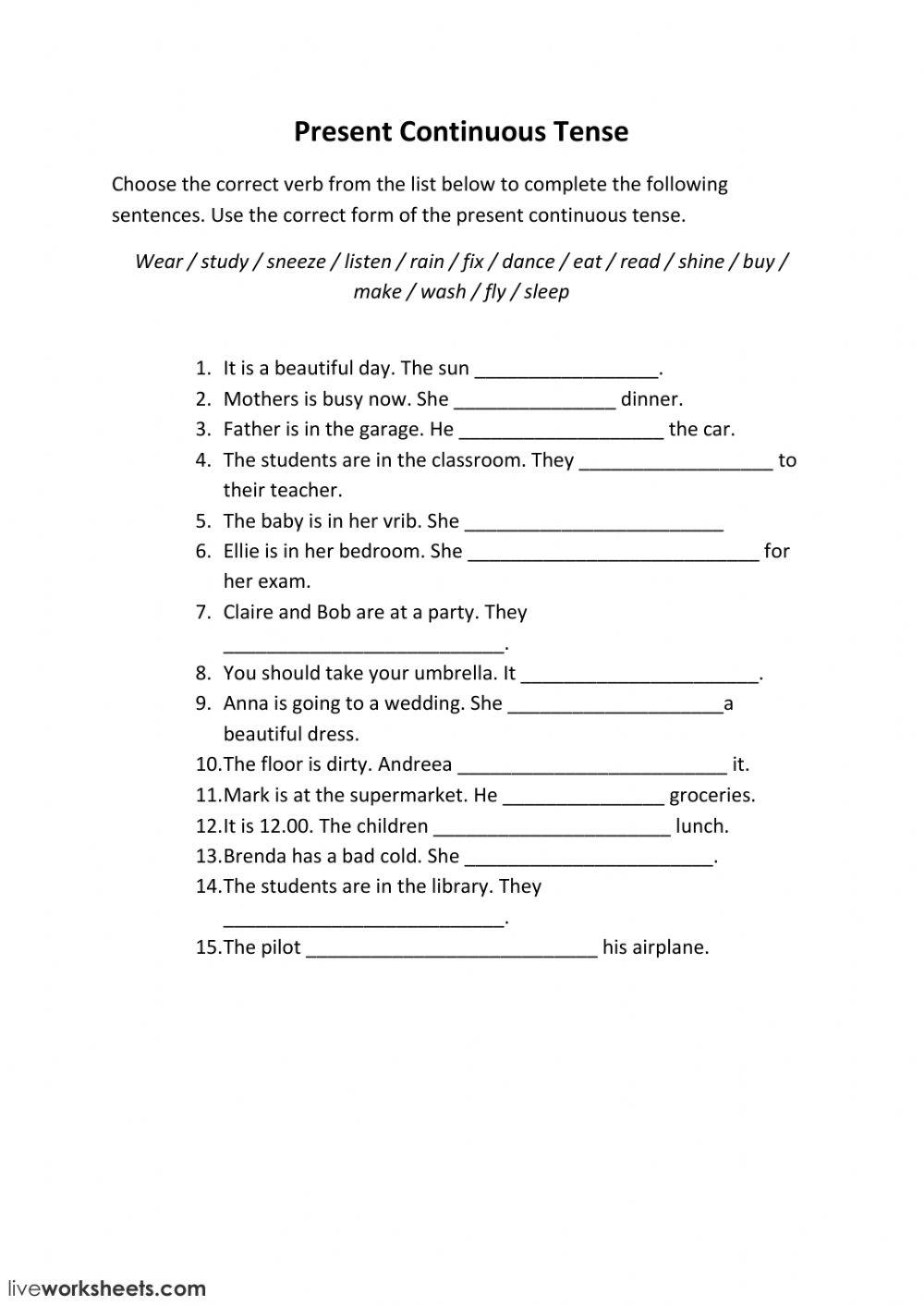 Which one of the following sentences uses the correct